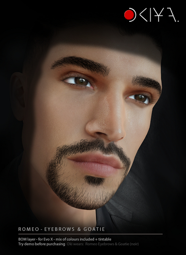 OKIYA. Romeo - Eyebrows & Goatie set (facial hair, moustache/mustache/beard)