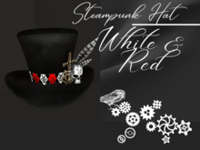 [ARYA] Steampunk Hat - White & Red