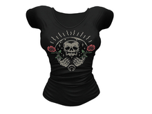 REVOLUTION - Skull & Flowers Tee