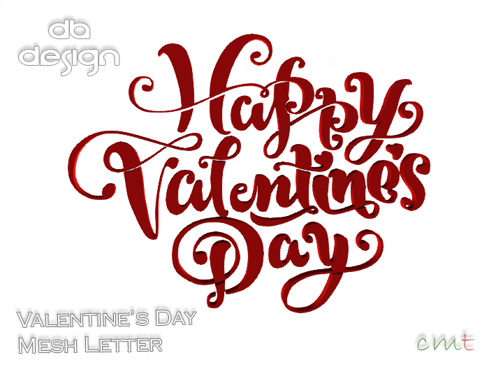 ::db:: Happy Valentine's Day Letters Decor Red