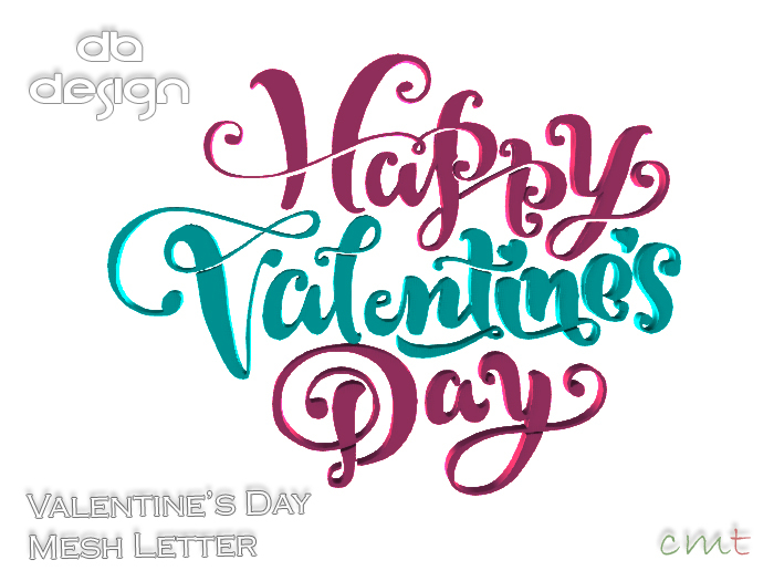 ::db:: Happy Valentine's Day Letters Decor Pink Mix