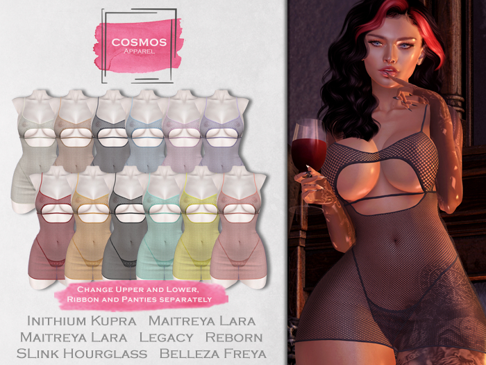 [COSMOS] Tanja Bodycon Dress Mesh / 12 Colors Fatpack