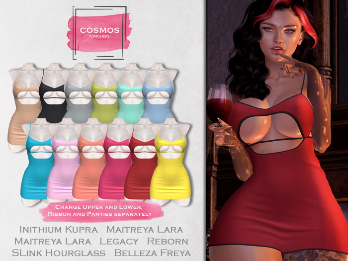 [COSMOS] Tanja Bodycon Dress Silk / 12 Colors Fatpack
