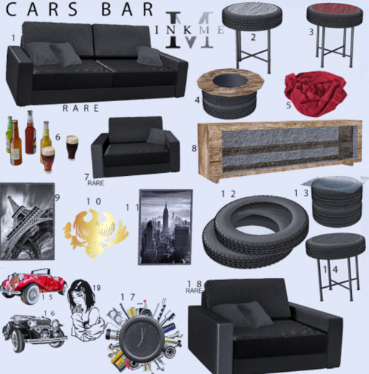 01 ::InkMe:: Cars Bar RARE