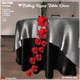 Full Perm Mesh Falling Roses Table Deco