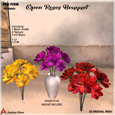 Full Perm open roses bouquet