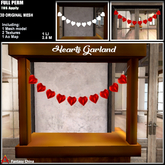 FULL PERM Mesh Hearts Garland