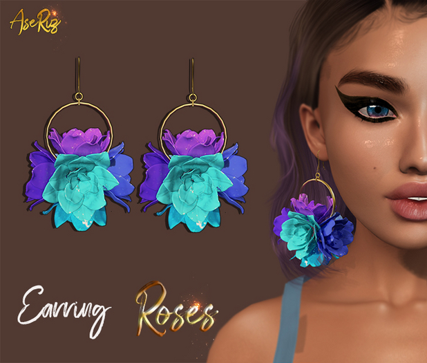AseRiz - earring Roses
