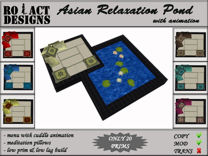 ..::RO!ACT::..DESIGNS Asian Relaxation Pond Gold With Animation