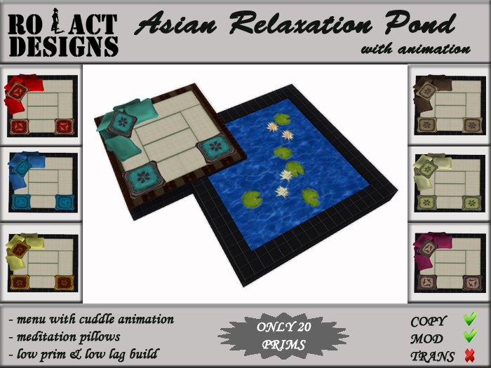 ..::RO!ACT::..DESIGNS Asian Relaxation Pond Green With Animation
