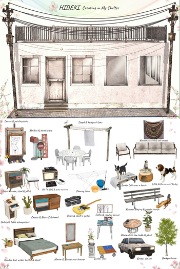 HIDEKI - Seagull & backyard items