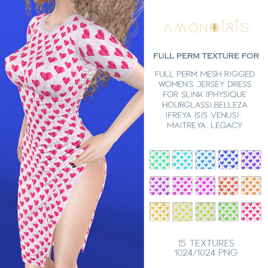 CM87 Women's Jersey Dress Valentine's Day V1