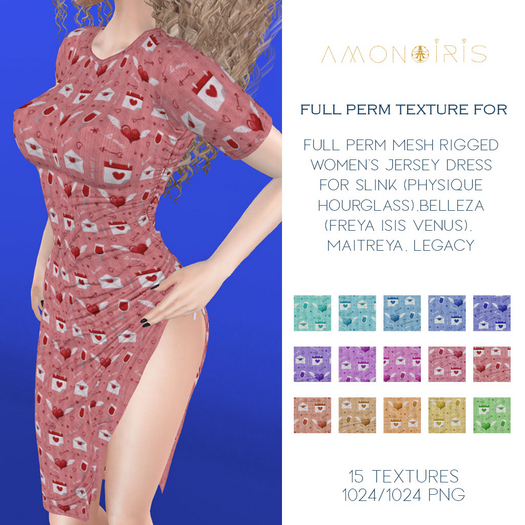 CM87 Women's Jersey Dress Valentine's Day V2