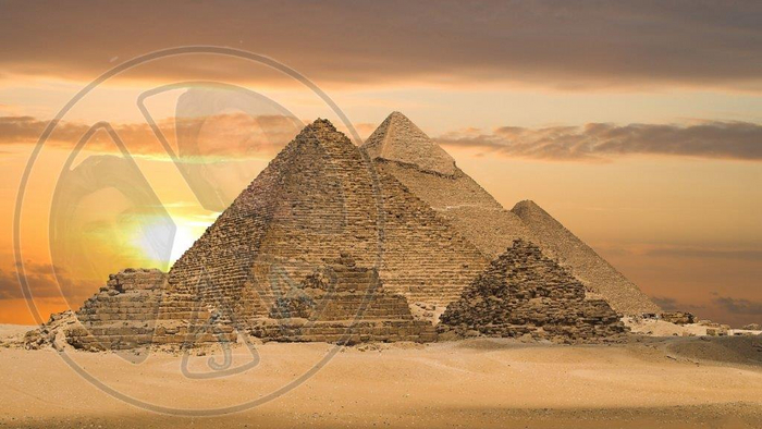 136 - Egypt - Pyramids - Sunset - Desert - Land Divider - Privacy Screen