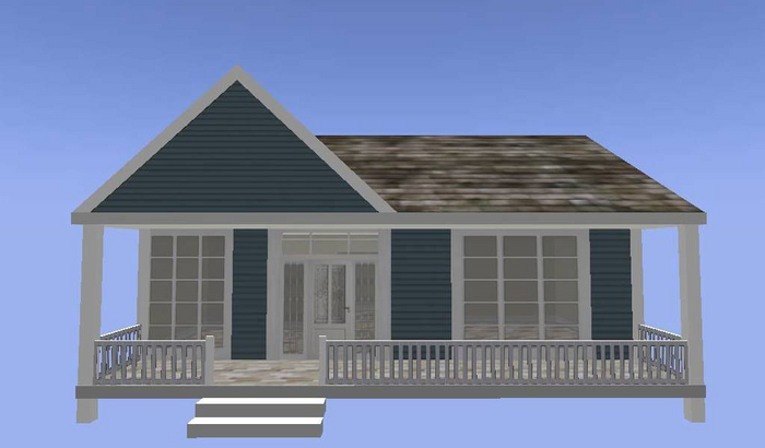 Small Cottage House V5 Blue With Bathroom Stall (Rezzer Boxed)