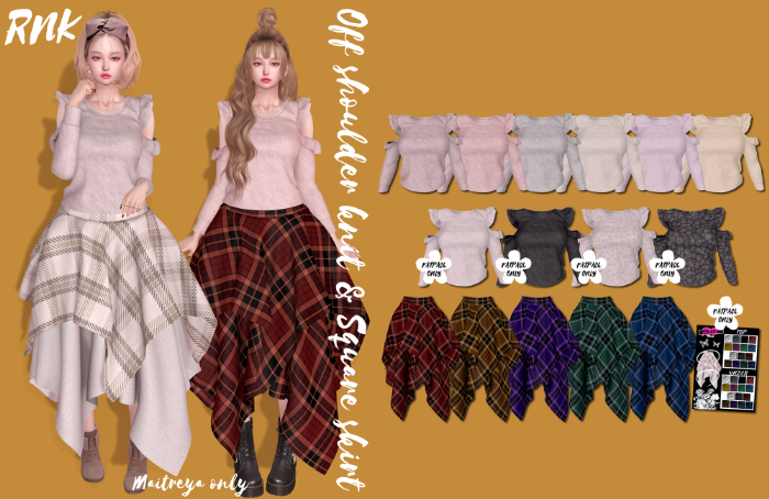 [RNK]Off shoulder knit_FATPACK(wear)