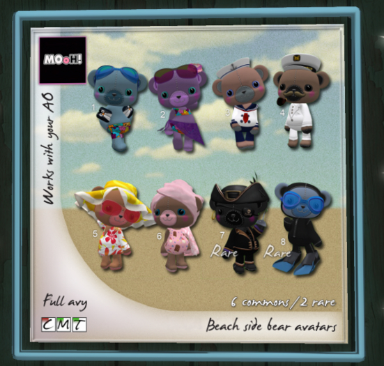 7. MOoH! Beach side bear pirate RARE