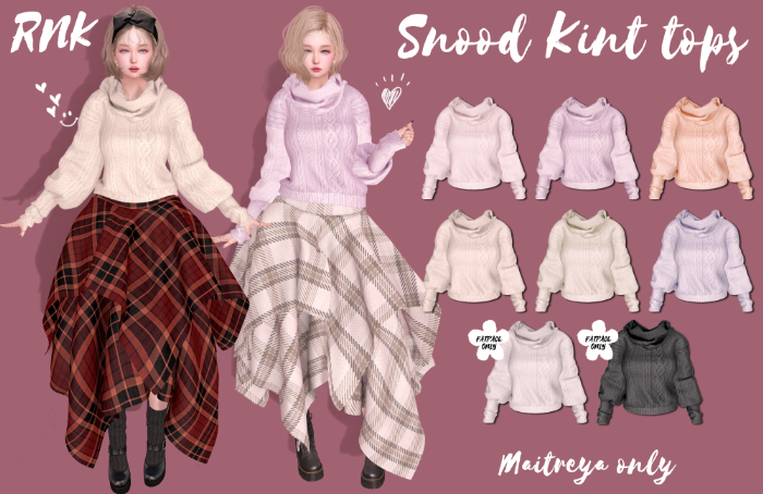 [RNK]Snood Kint tops_FATPACK(wear)