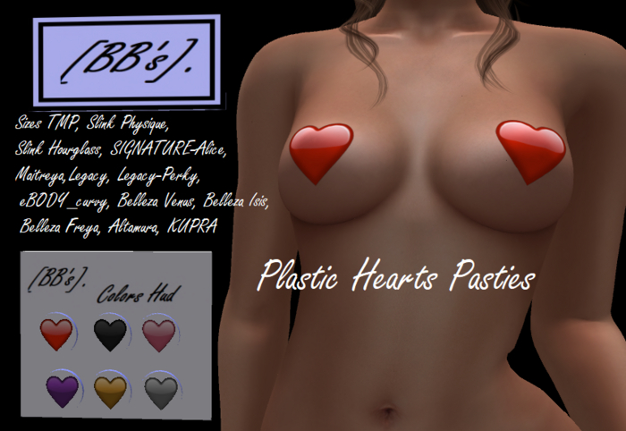 [BB's] Plastic Hearts Pasties