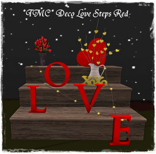 ~TMC~ Deco Love Steps Red