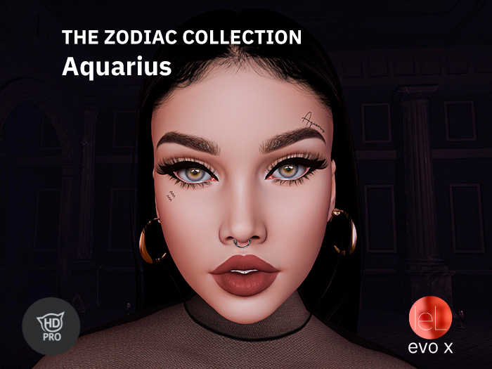 The Zodiac Collection Tattoo: Aquarius (Lelutka Evo X + classic BoM)