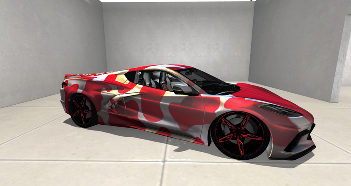 C8 moootor car red (SF)