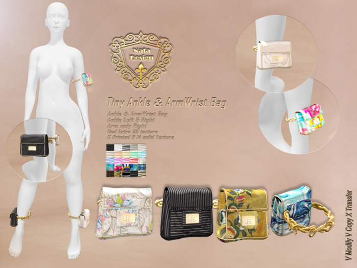 Nala Design - Tiny Ankle & Arms Wrist Bag Mesh