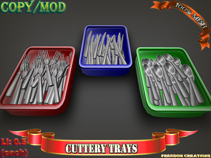 Cuttery trays-Freedom creations