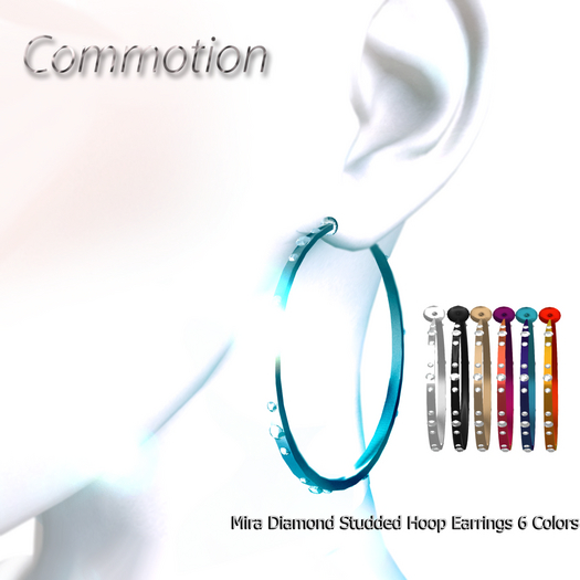 Commotion MIRA 6 Color Hoop Earring v2 Delivery HUD