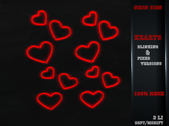 .. Indicax420 .. Hearts Neon Sign - add/res