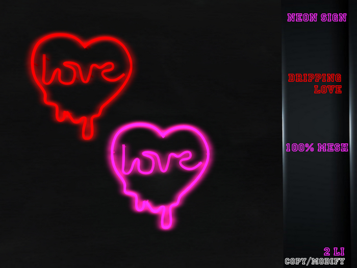 .. Indicax420 .. Dripping Love Neon Sign - ADD/RES