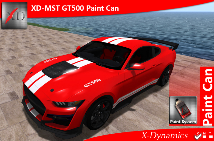 Paint Can XD-MST GT500 Red (white strips) Boxed