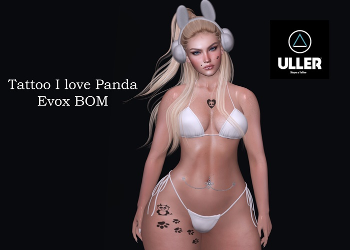 Tattoo i love panda BOM