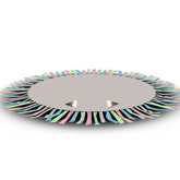 Round Fringe POSING Rug (White) BOXED