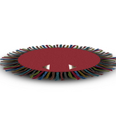 Round Fringe POSING Rug (Red) BOXED