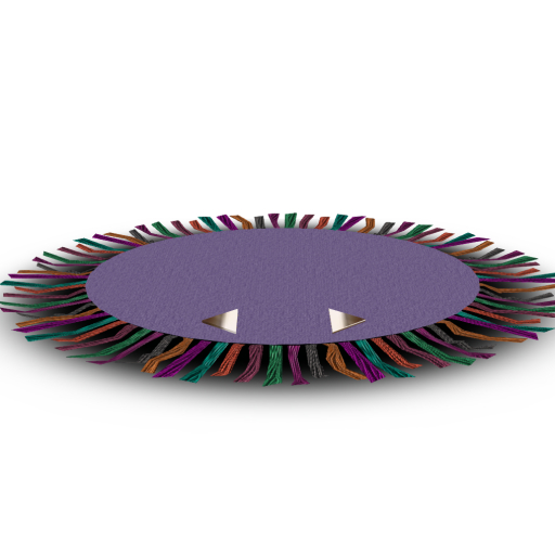 Round Fringe POSING Rug (Purple) BOXED