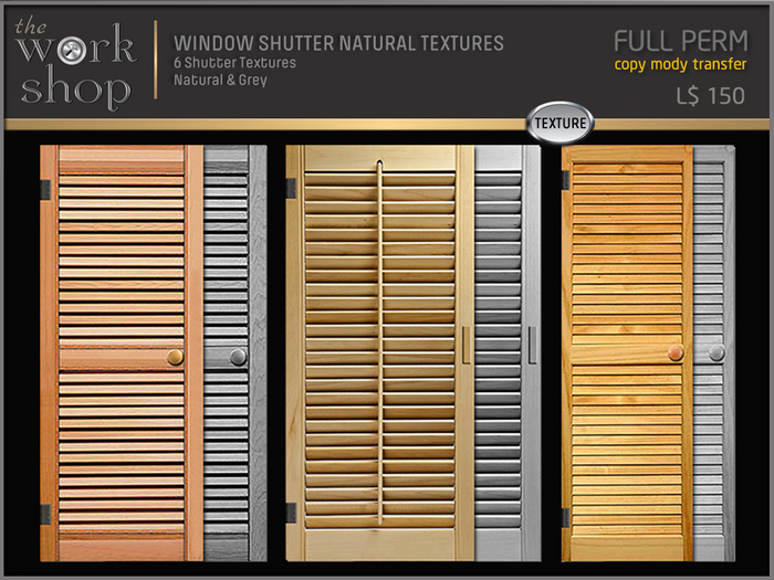 WINDOW SHUTTER NATURAL TEXTURES