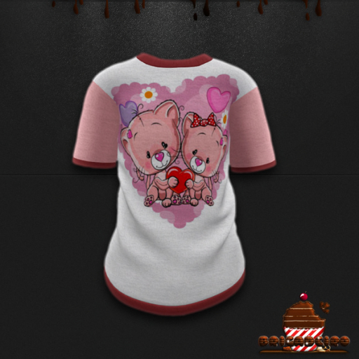 T-Shirt [Heart Cat]