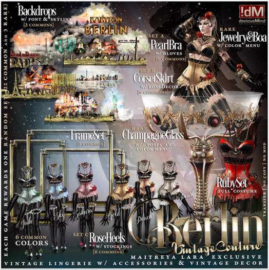 !dM Berlin **RUBY SET** (BOX #12ABC LARA) RARE