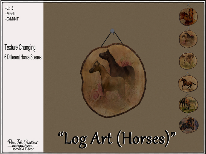 ~PPC~ Log Art (Horses) BOXED