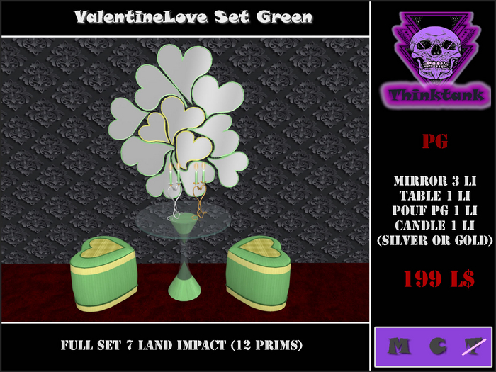 BOX ValentineLove Set *GREEN*