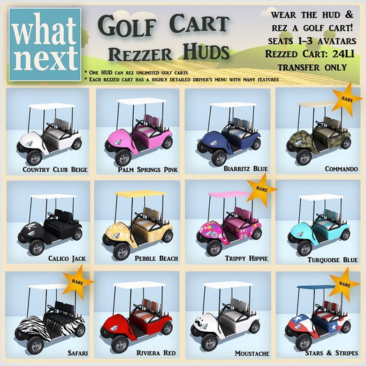 ***RARE*** {what next} Golf Cart - Commando (boxed) RARE