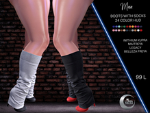 *Special* Maia Boots with Socks, 24 Color Hud, Customizable, Kupra, Legacy, Maitreya, Belleza Freya