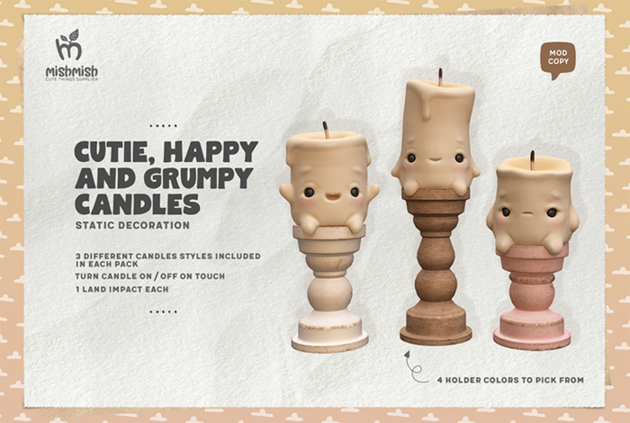 MishMish - Cutie,Happy & Grumpy Candles [Fatpack]