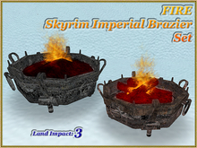 FIRE - Skyrim Imperial Brazier Set (3 LI) (Full perm)