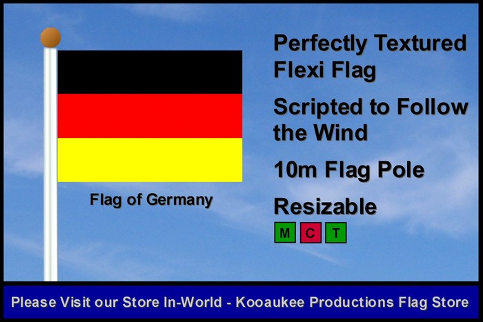 German Flag (Flag of Germany) - 10m Aluminum Pole