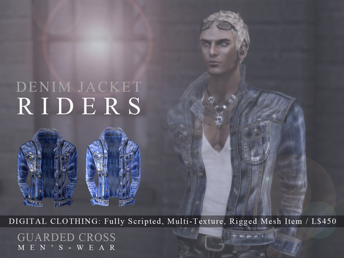 * Guarded Cross * Denim Jacket: RIDERS