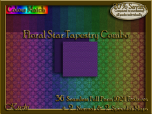 Floral Star Tapestry Combo Seamless Texture Set