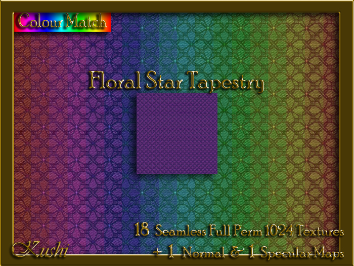 Floral Star Tapestry Seamless Texture Set