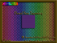 Floral Star Tapestry Seamless Texture Set